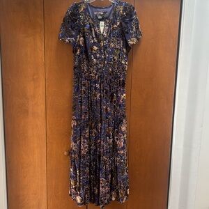 Anthro Velvet Somerset Maxi dress in size large NWT